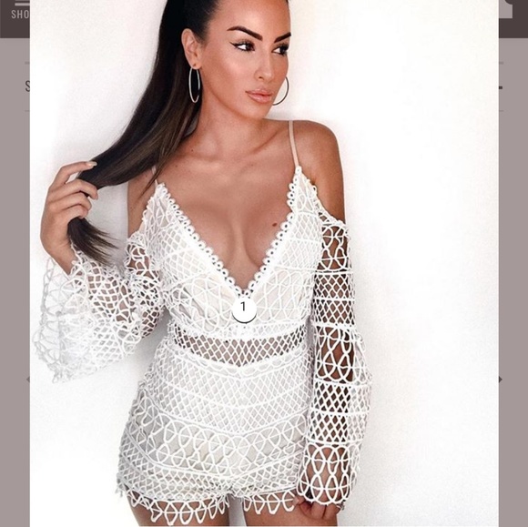 🆕Final Price!! White Crochet Romper- NWT🆕 - Picture 5 of 8